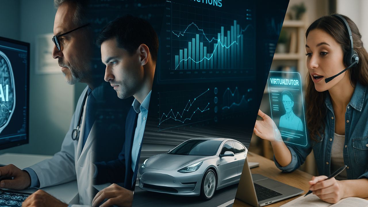Panoramica dei settori trasformati dall’AI: sanità, finanza, mobilità e istruzione digitale