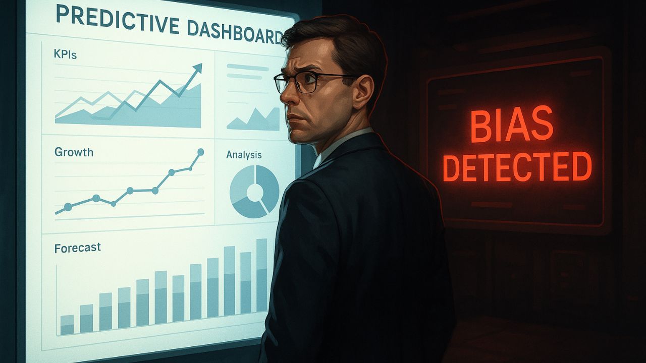 ai-bias-detection-risk-vs-trust-split-scene-red-warning