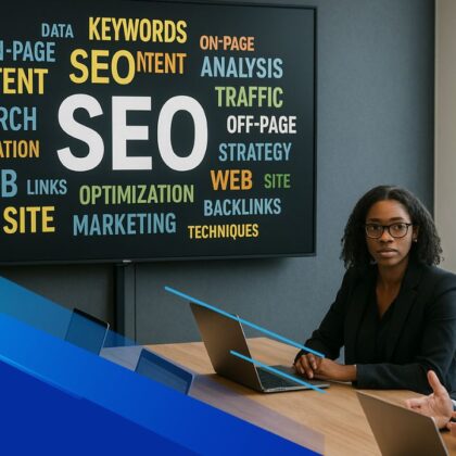 Team in brainstorming su cluster di keyword SEO con supporto AI