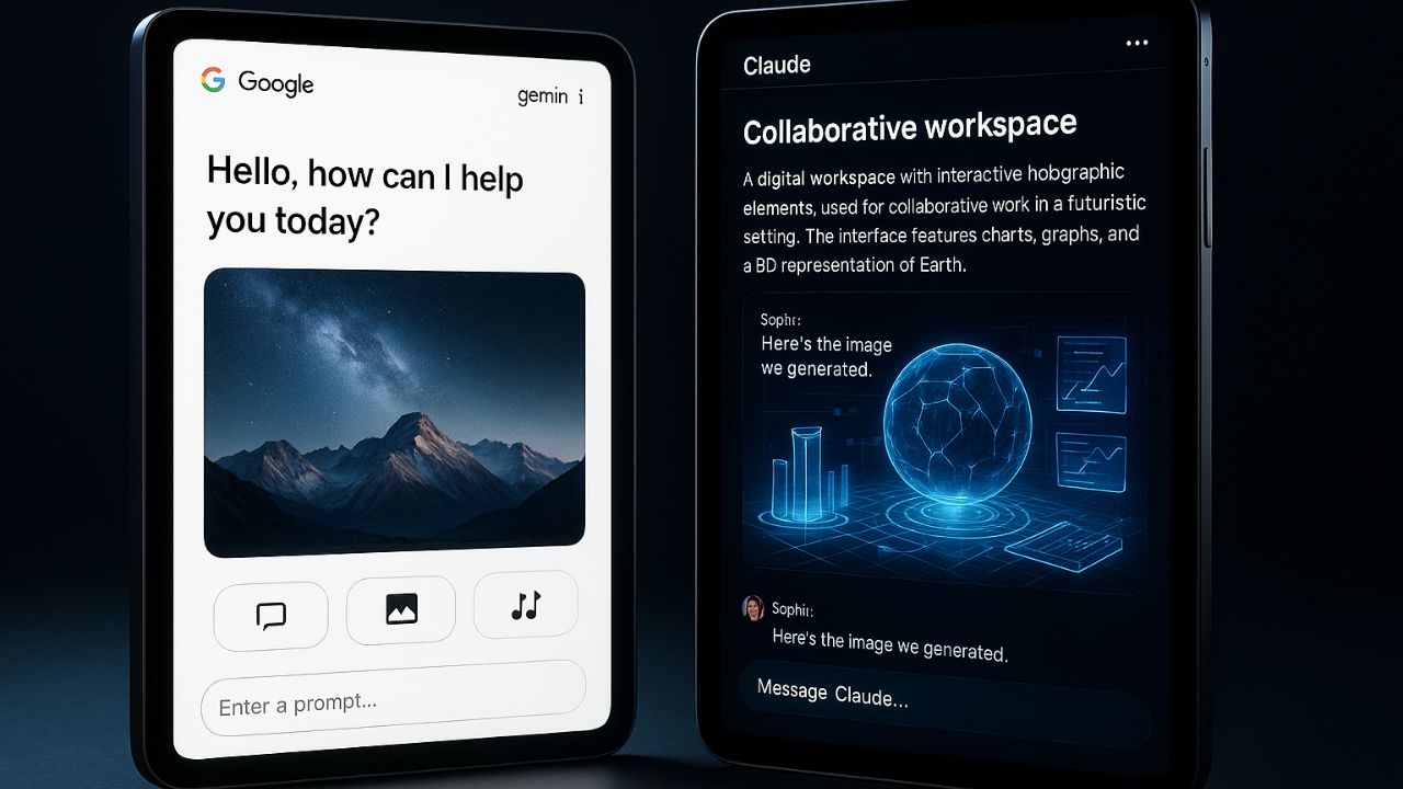 Google Gemini e Claude AI app multimodali 2025